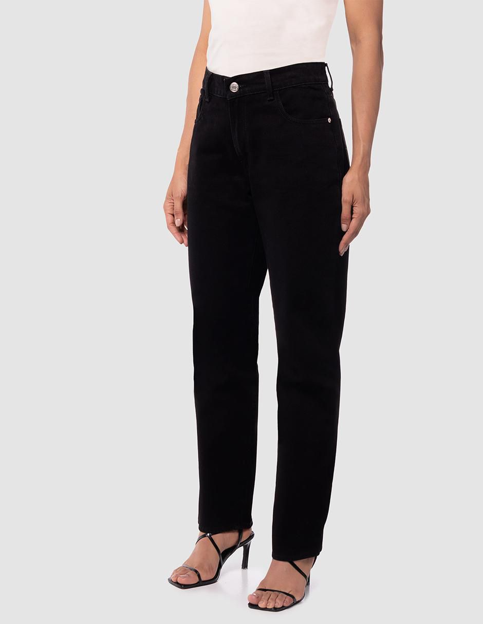 Jeans amplio emotion black para mujer 5