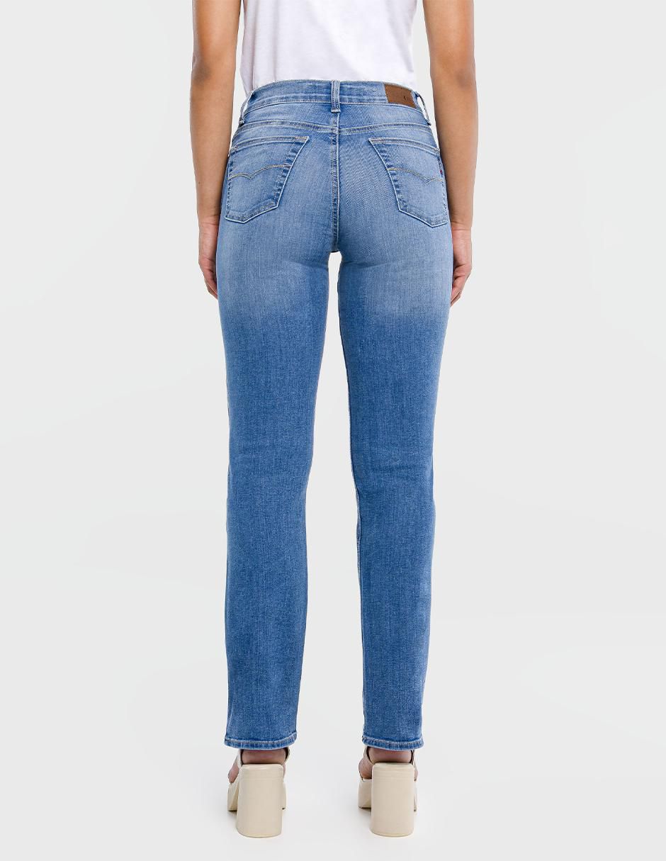 Jeans straight atraction para mujer 4