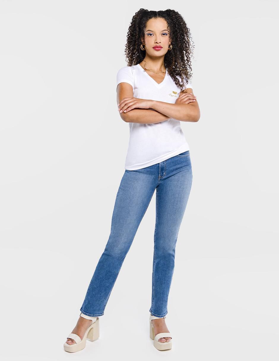 Jeans straight atraction para mujer 6