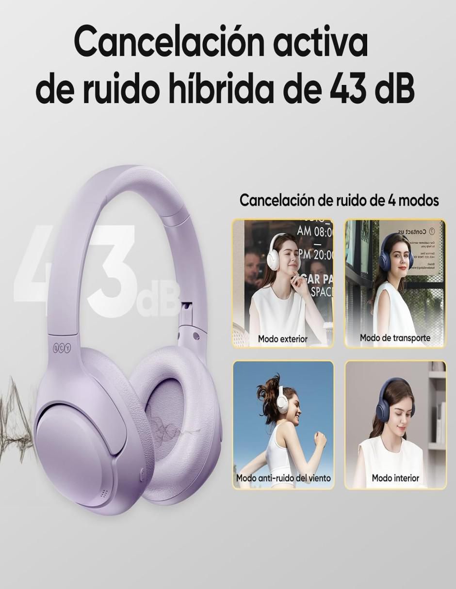 Audífonos de diadema Belug alámbrica e inalámbrica con cancelación de ruido