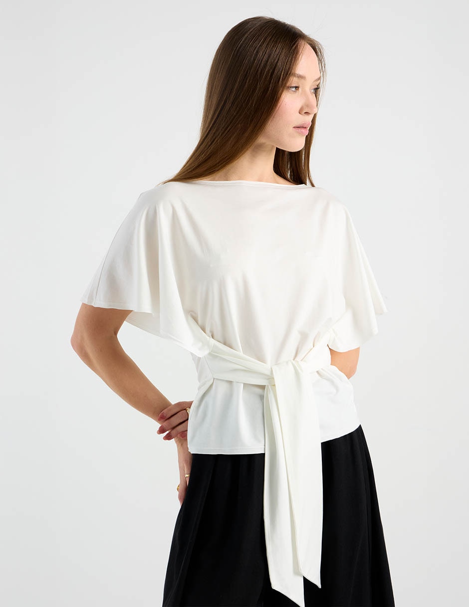 Playera manga corta cuello redondo mujer