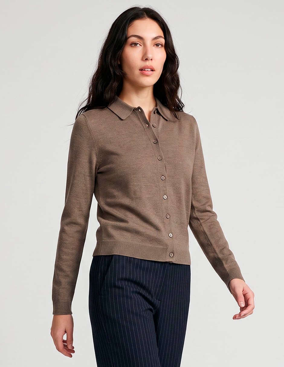 Suéter map cuello polo para mujer