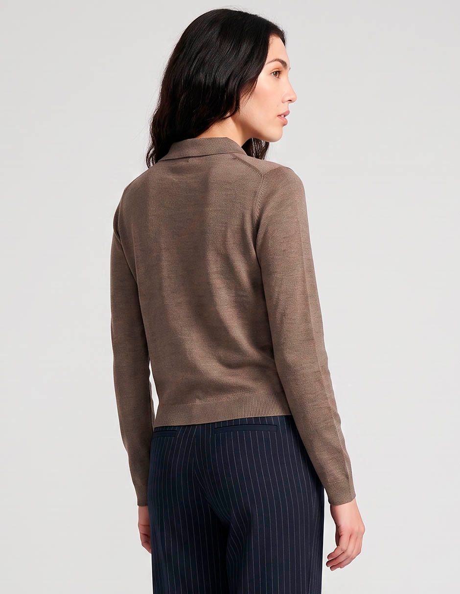 Suéter map cuello polo para mujer