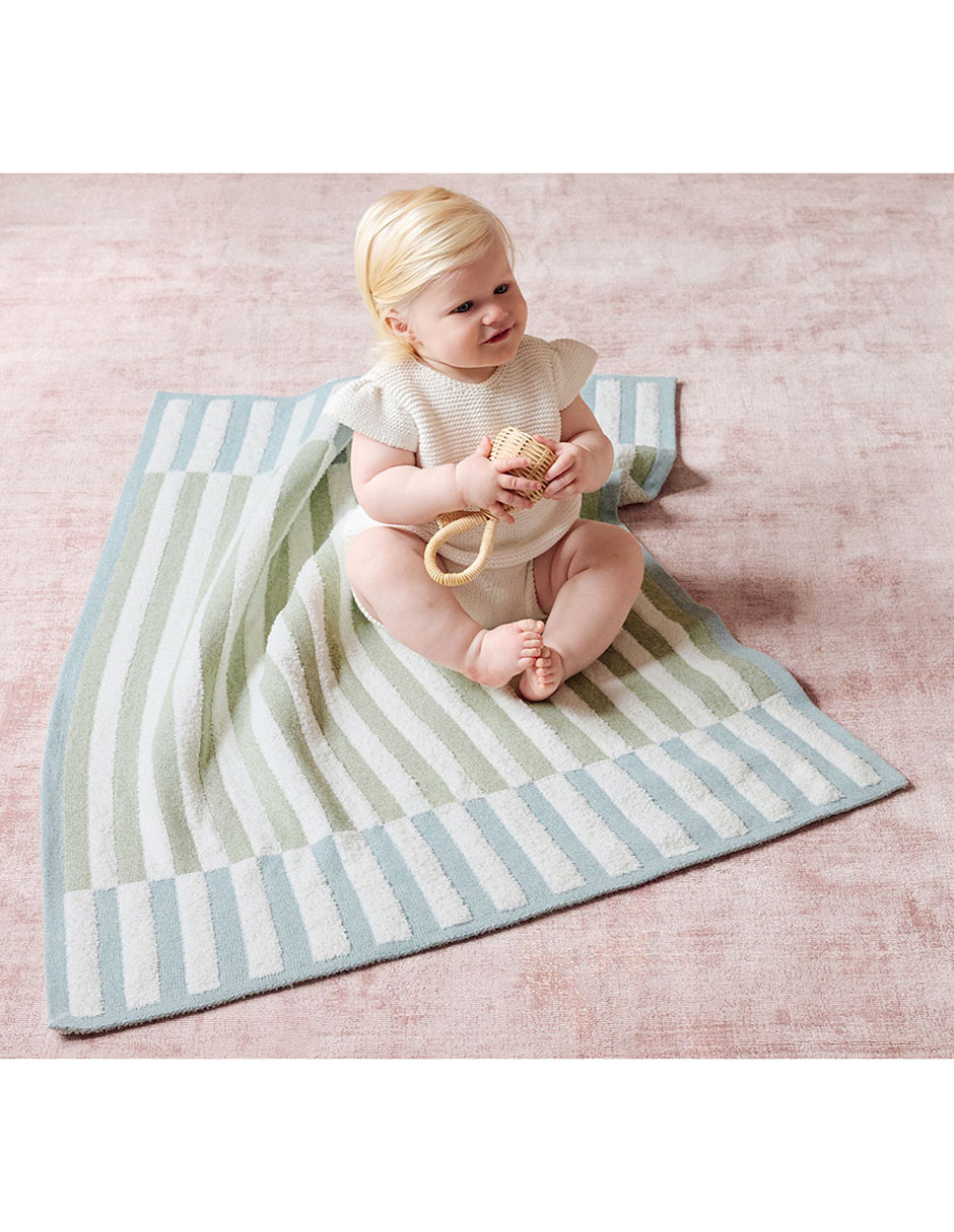 Cobija de tejido jacquard Modern Striped unisex 2