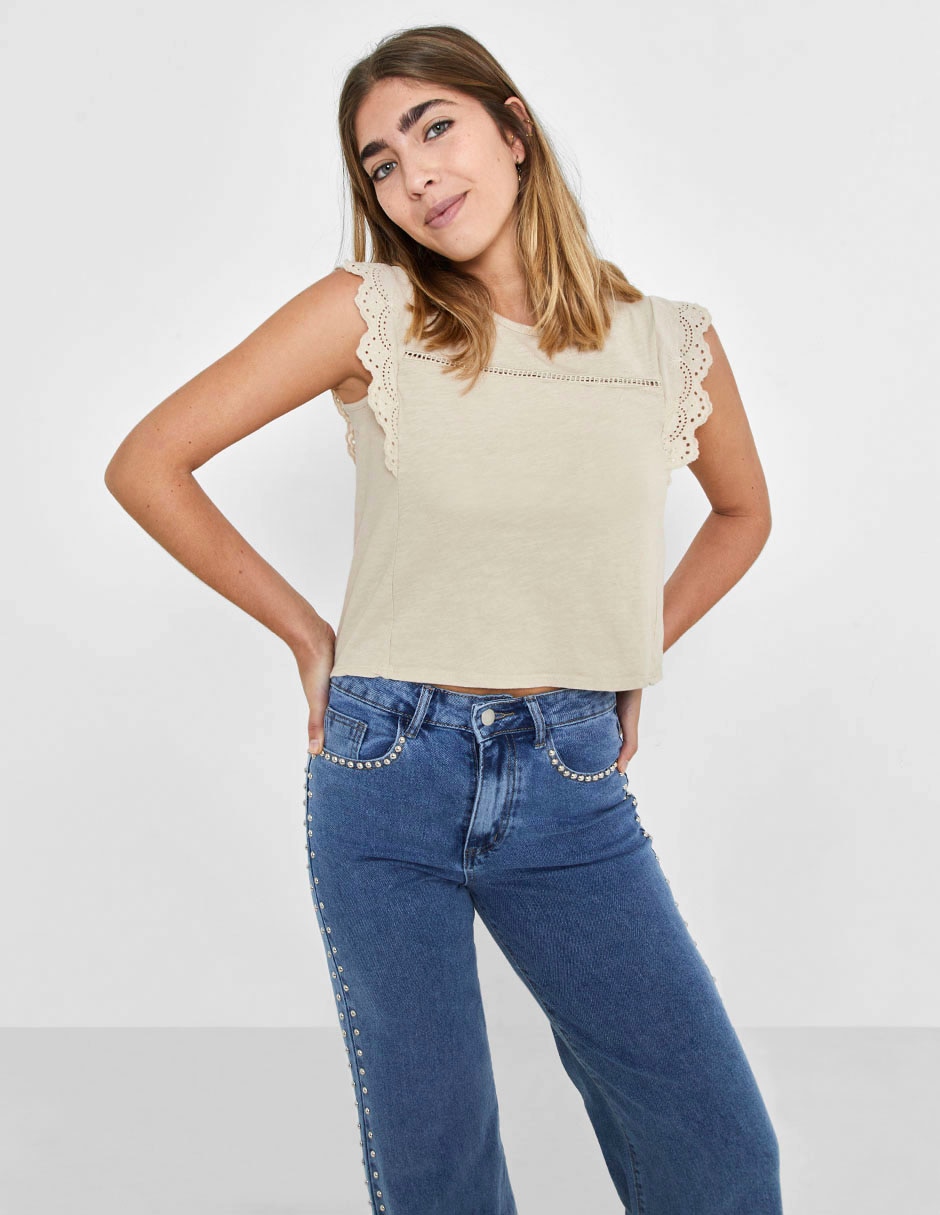 Jeans amplio para mujer 5