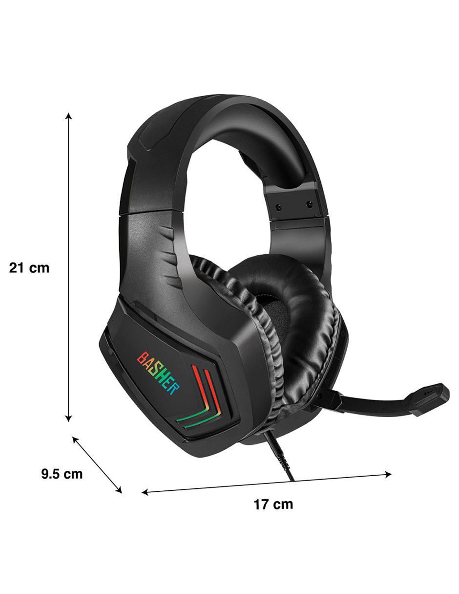 Audífonos Gamer Over-Ear alámbricos 8