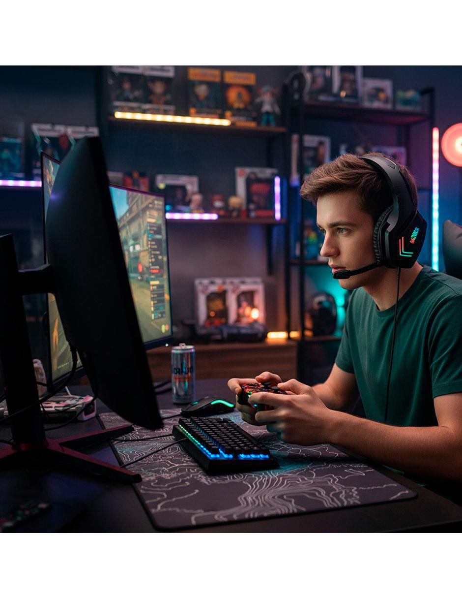 Audífonos Gamer Over-Ear alámbricos 5