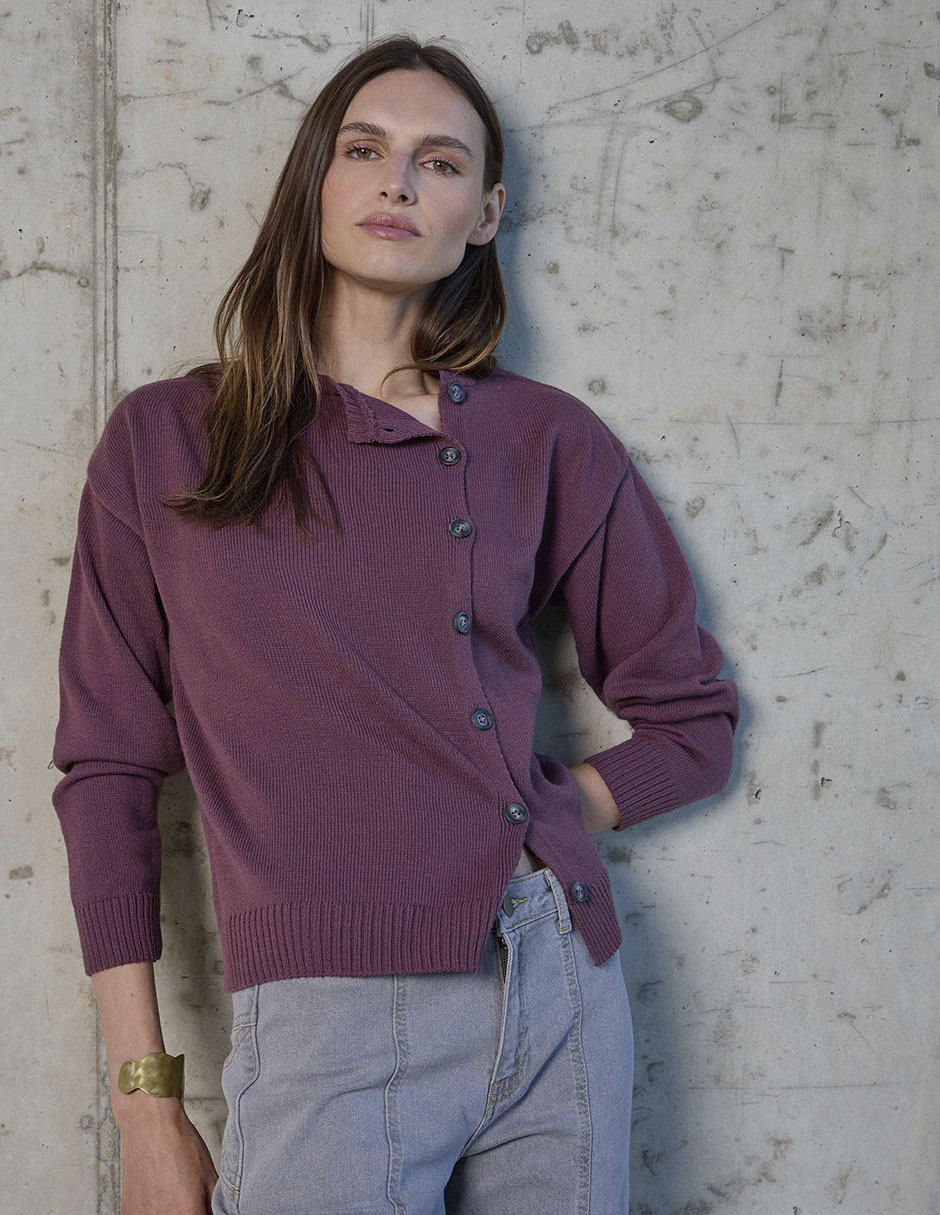 Suéter Renatta& cuello con botón para mujer 7