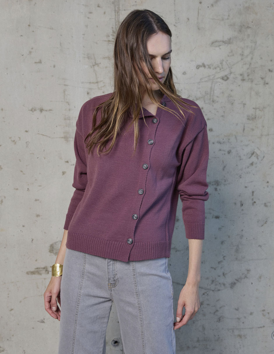 Suéter Renatta& cuello con botón para mujer 8