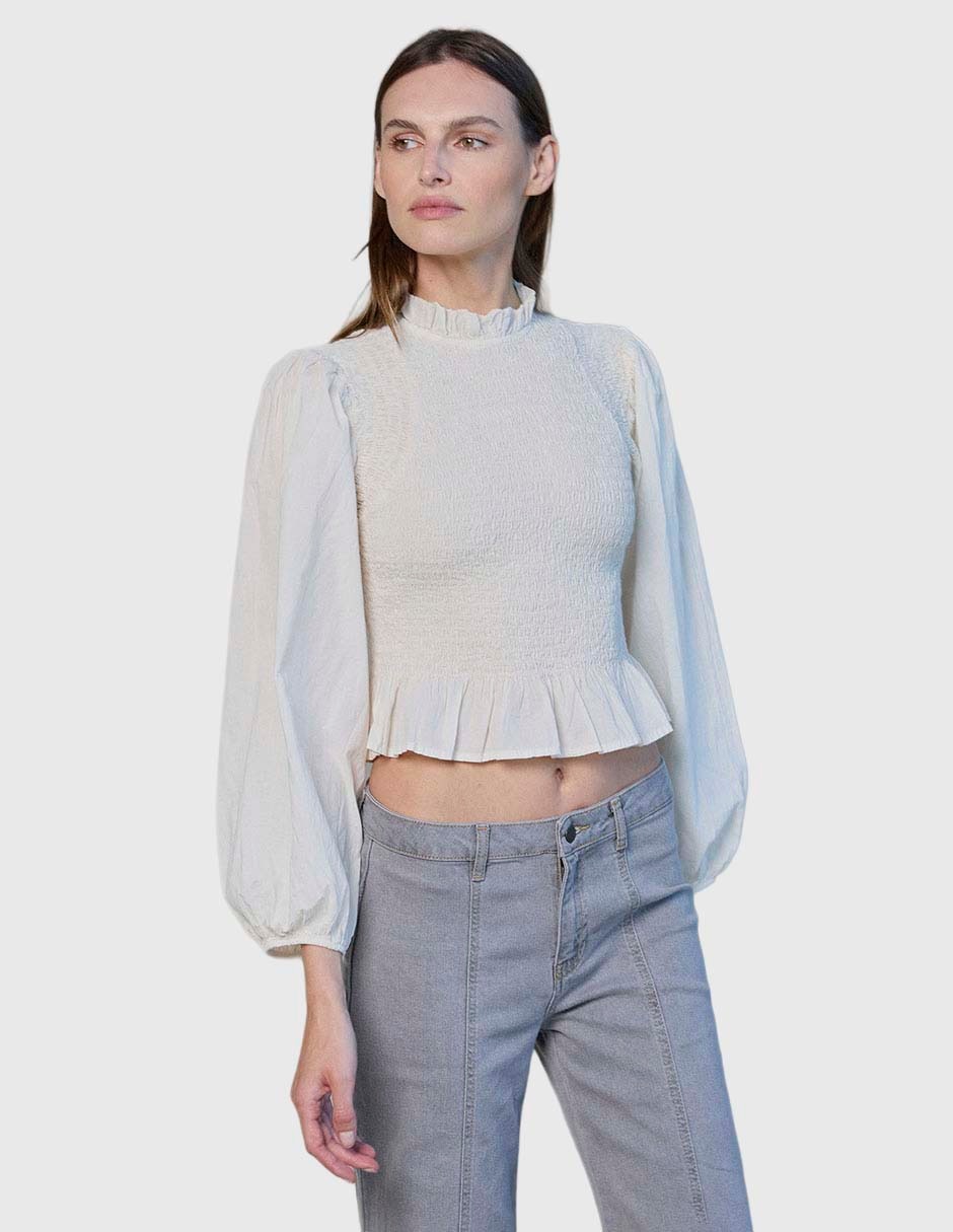 Blusa manga larga para mujer 7