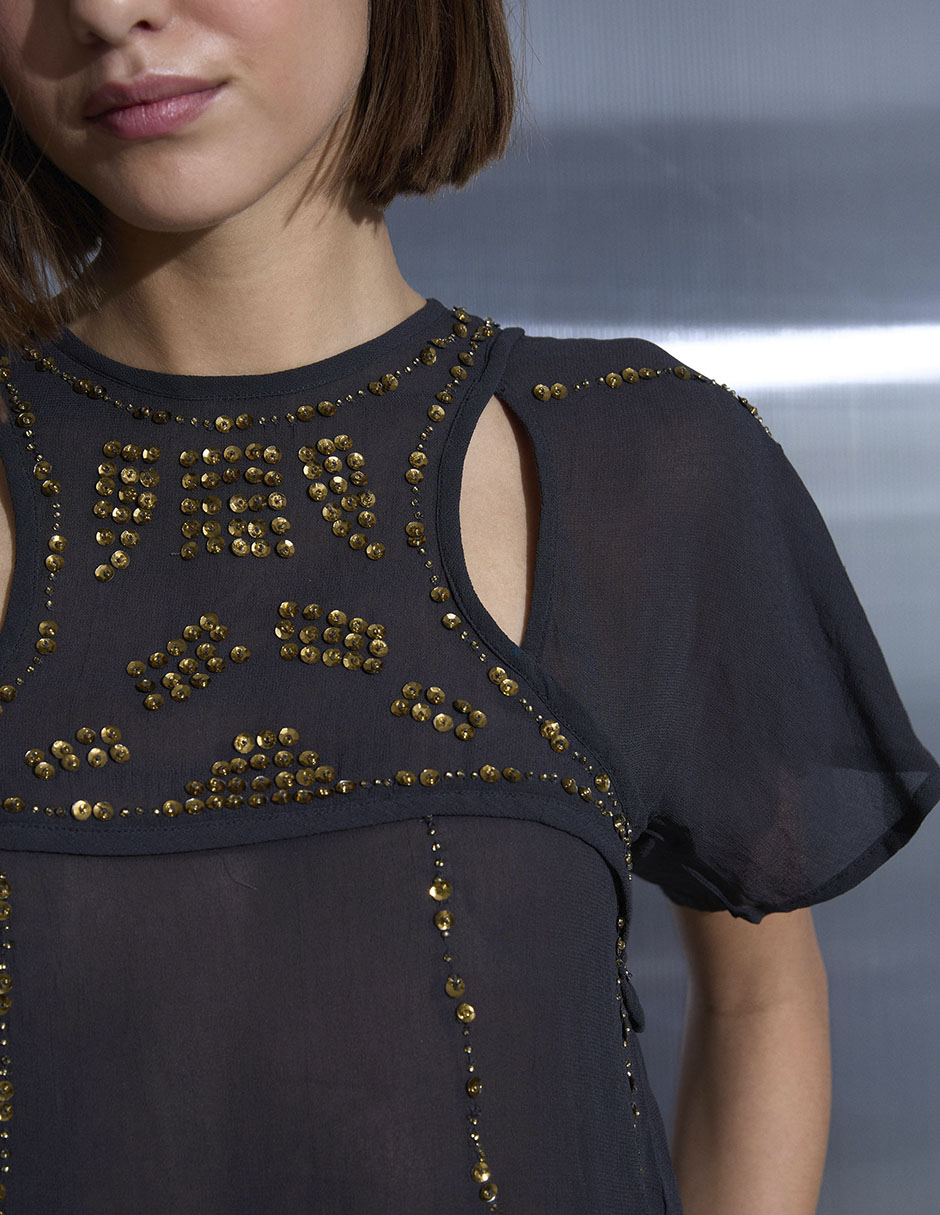 Blusa Renatta& manga corta para mujer 11
