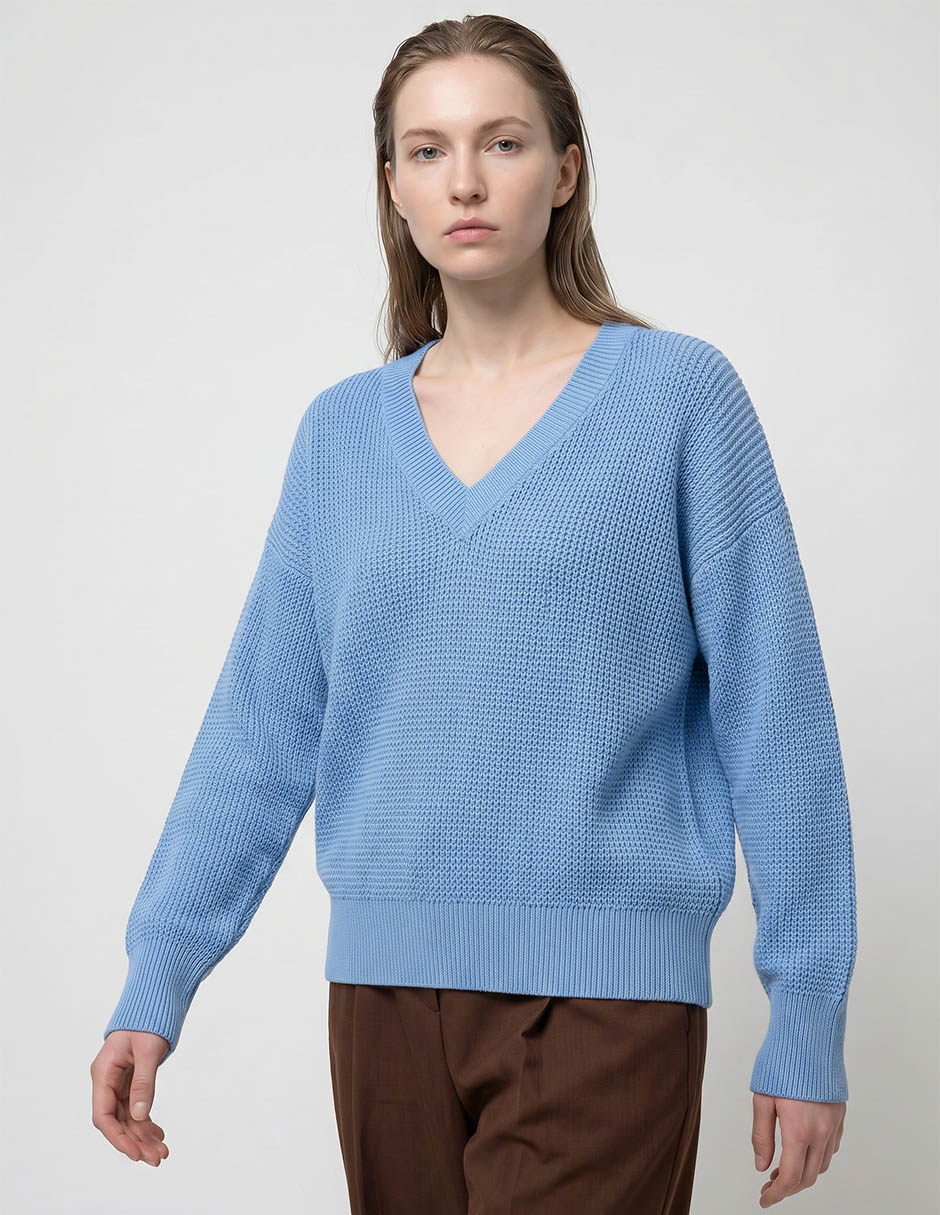 Suéter cuello redondo para mujer 2