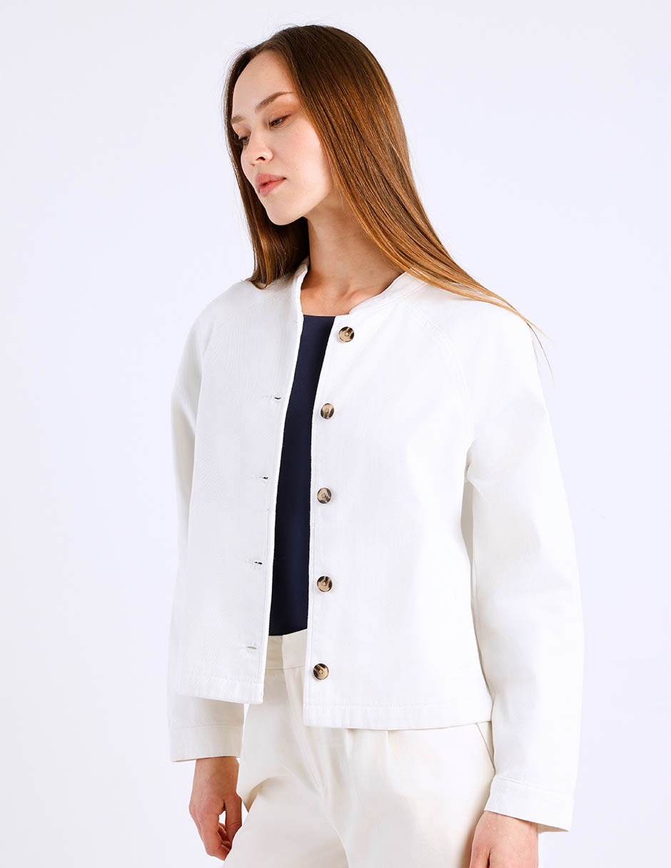 Chamarra casual petite studio para mujer