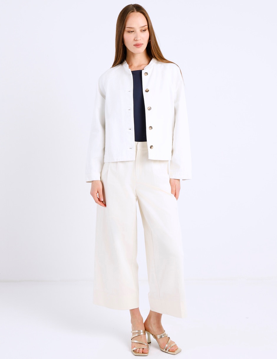 Chamarra casual petite studio para mujer