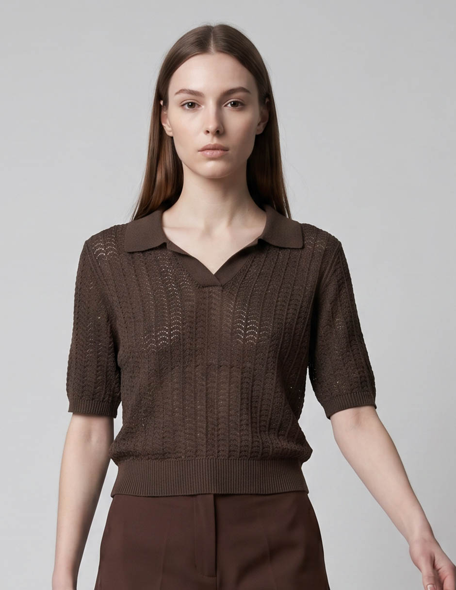 Top cuello camisero Top cuello camisero