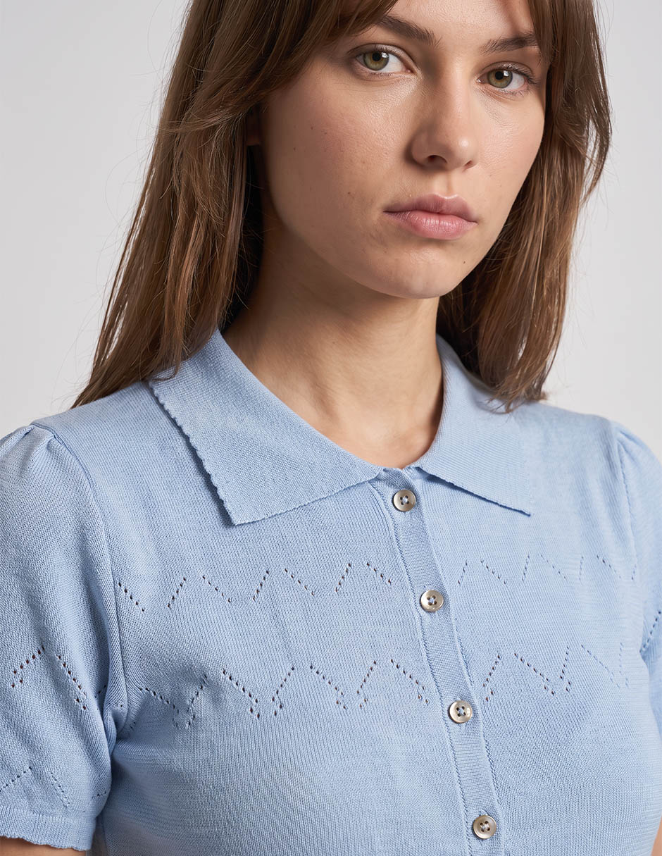 Blusa manga corta para mujer 4
