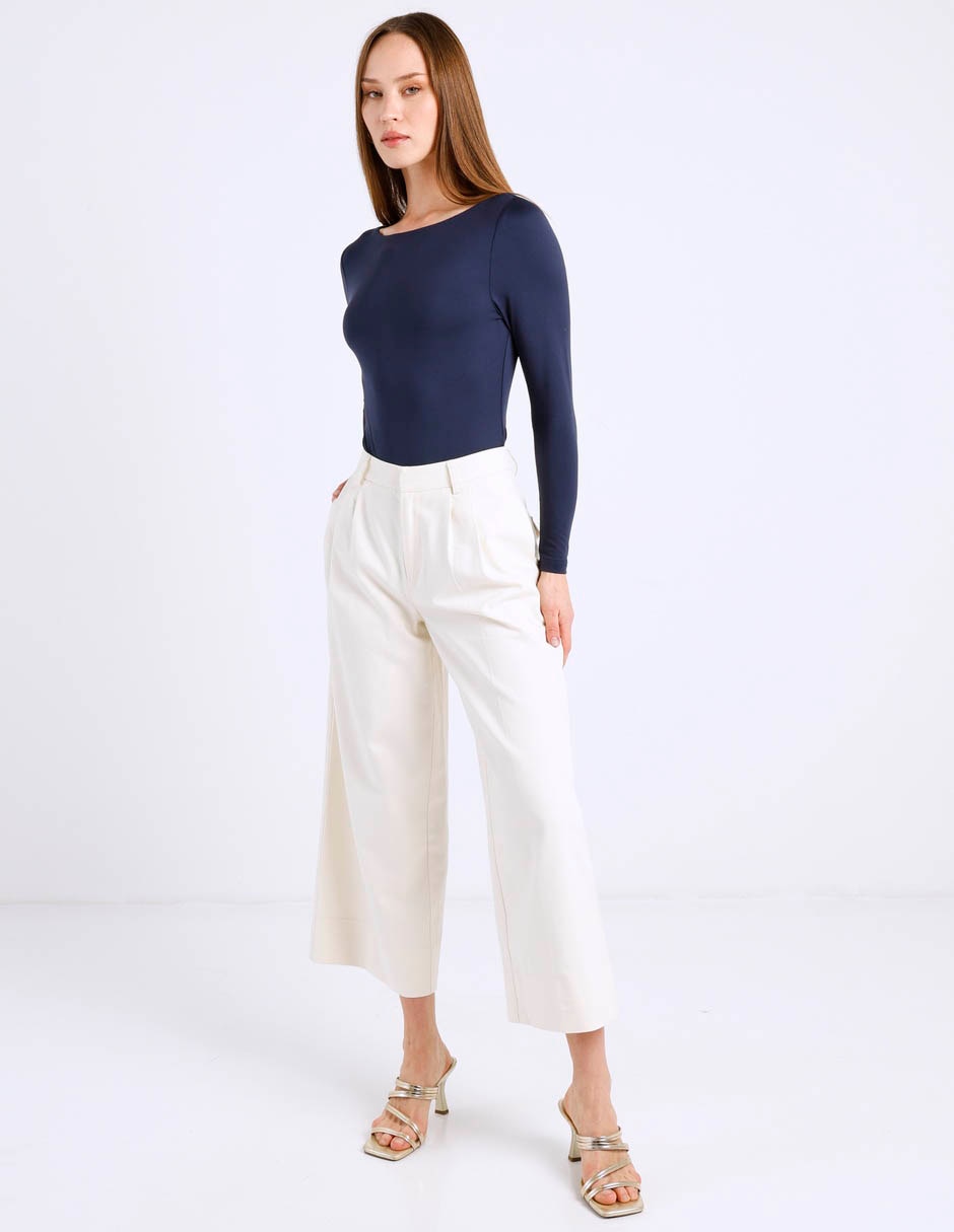 Pantal—n relaxed wide leg para mujer 3
