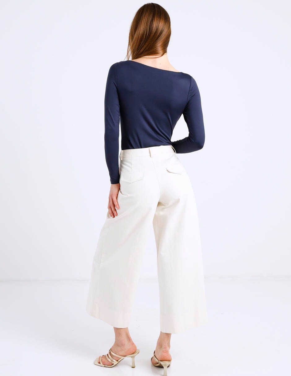 Pantal—n relaxed wide leg para mujer 6