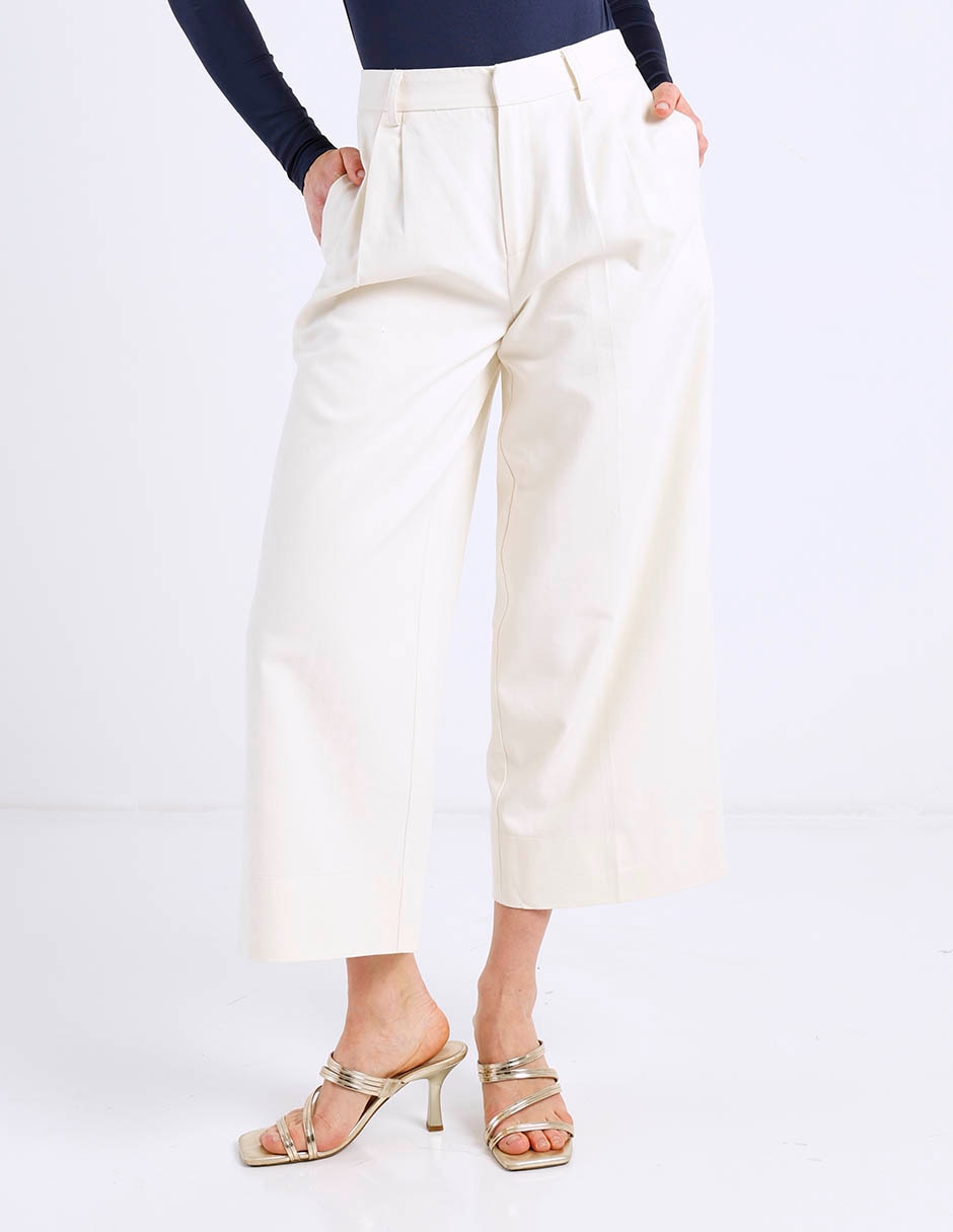 Pantal—n relaxed wide leg para mujer Pantal—n relaxed wide leg para mujer