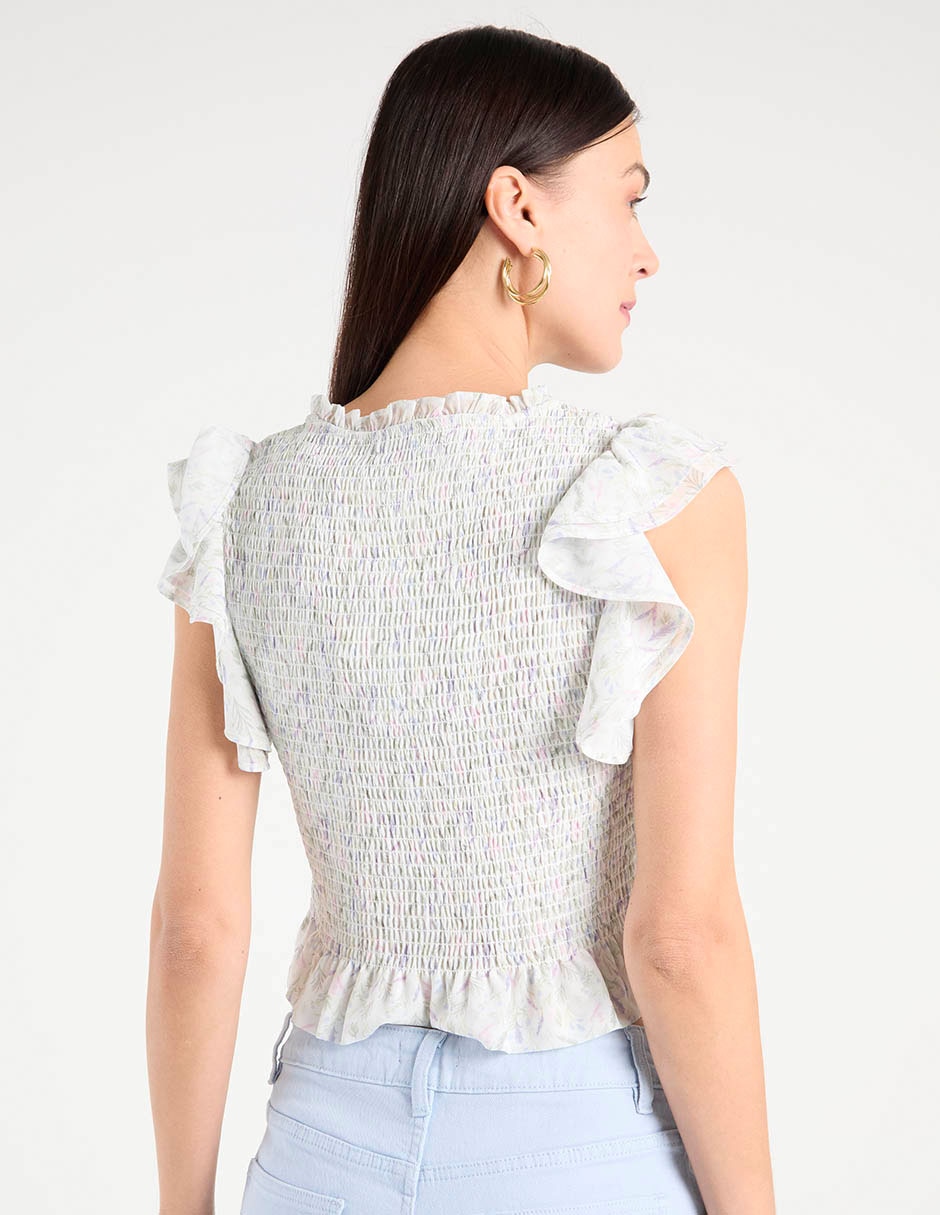 Blusa manga corta para mujer 11