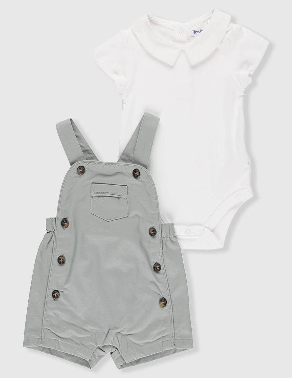 Conjunto overol de algodón para niño 2
