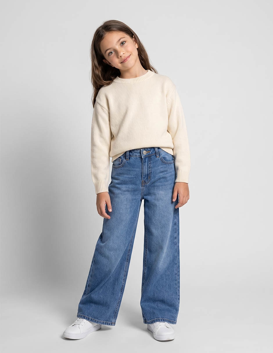 Jeans regular That´s It lavado claro para niña