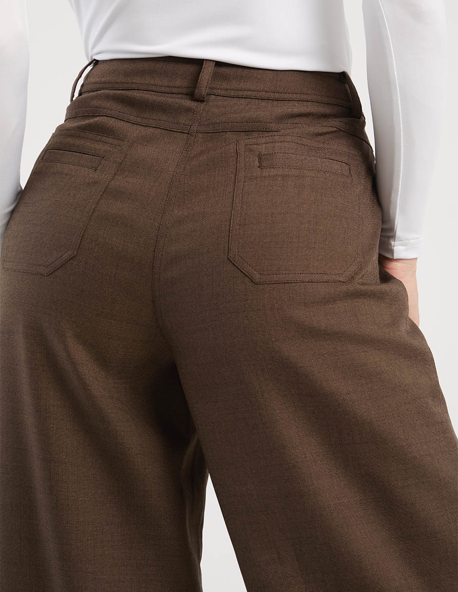 Pantalón de vestir petite studio wide leg para mujer