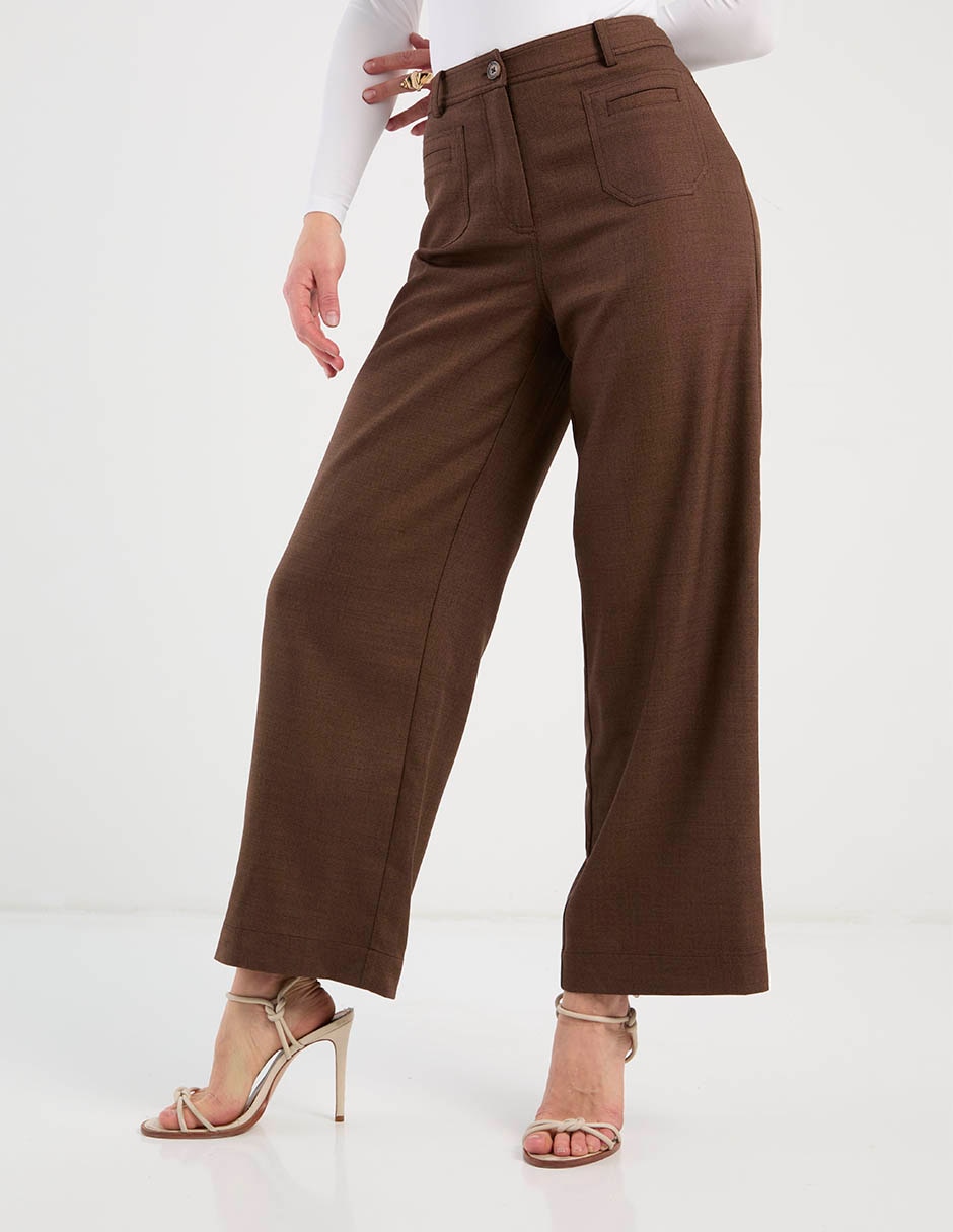 Pantalón de vestir petite studio wide leg para mujer