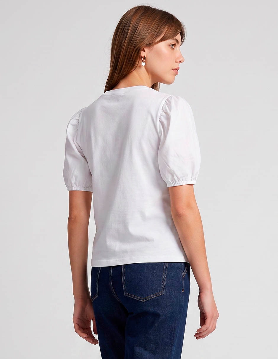 Playera manga corta cuello redondo para mujer 2