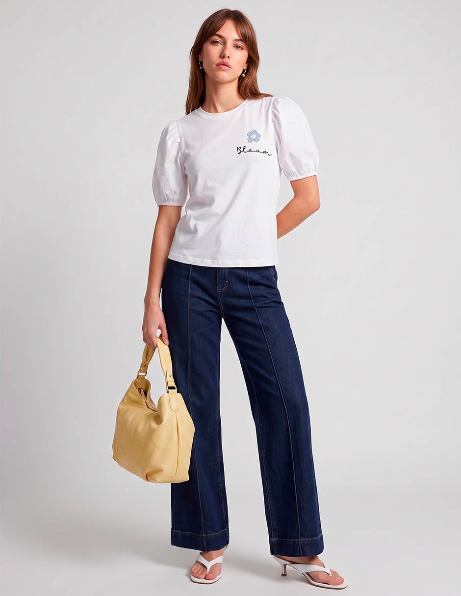 Playera manga corta cuello redondo para mujer 3