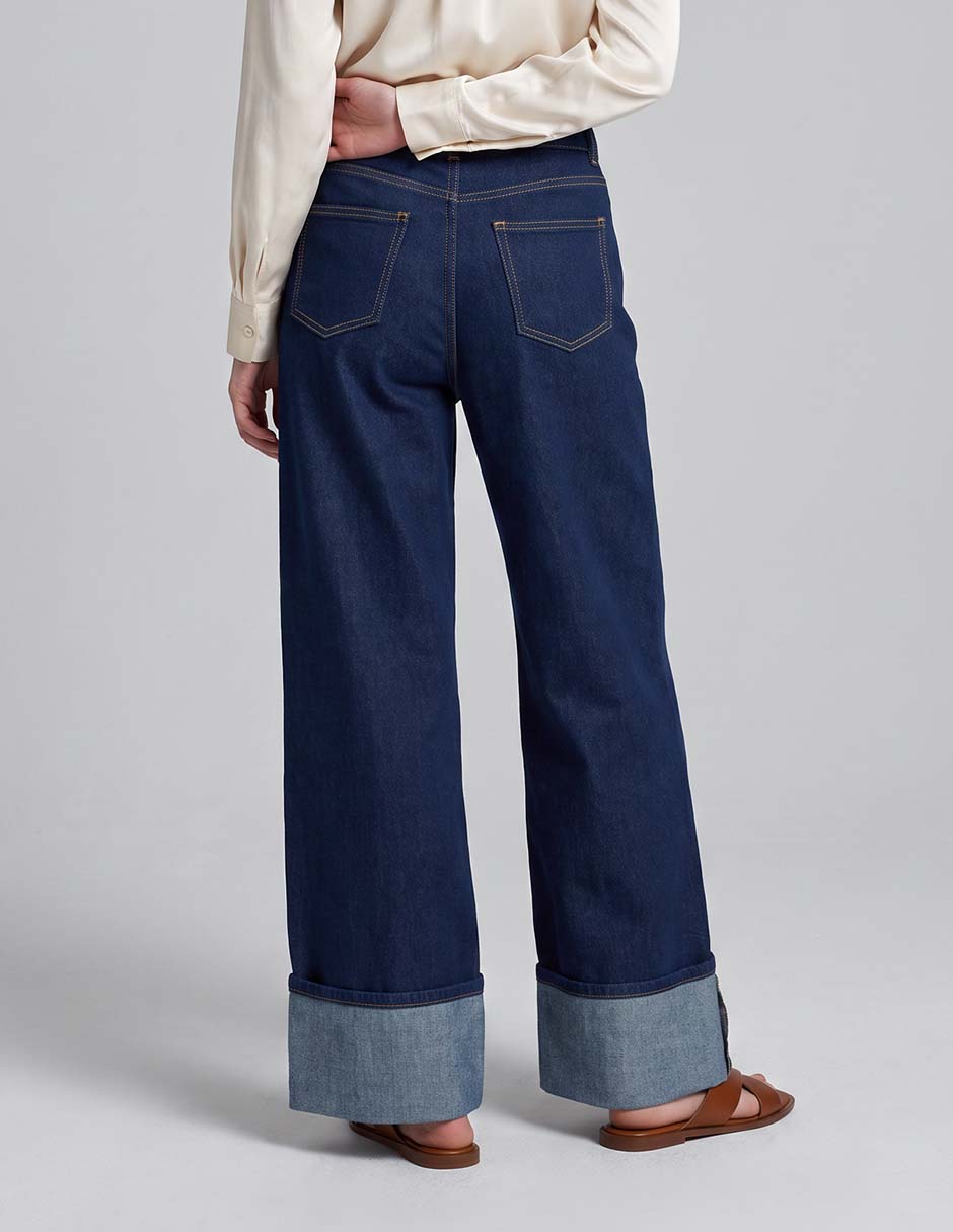 Jeans relaxed wide leg para mujer 2
