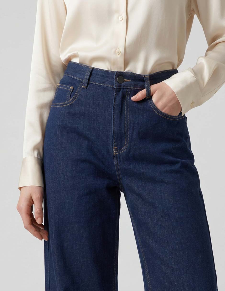 Jeans relaxed wide leg para mujer 3