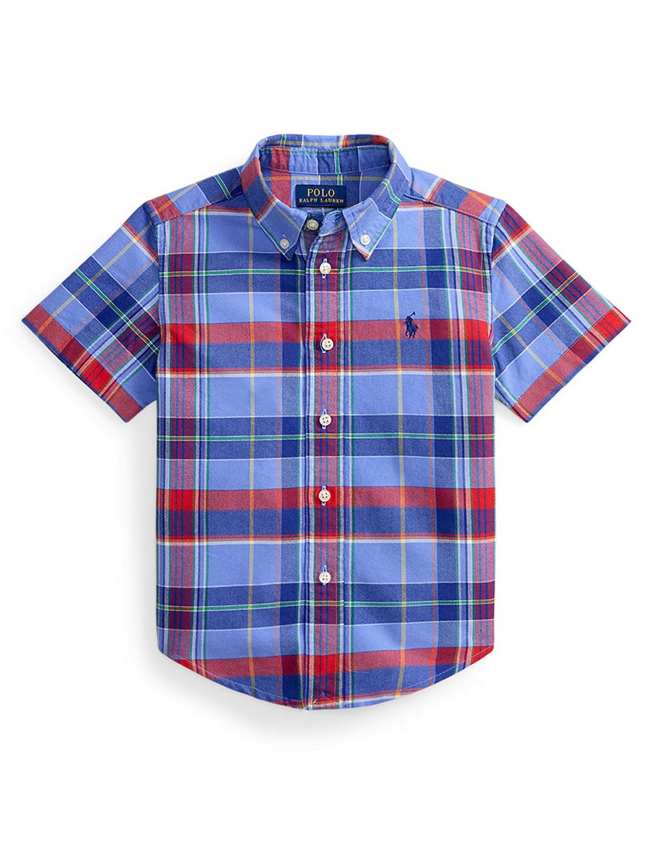 Camisa casual de algodón manga corta para niño 1