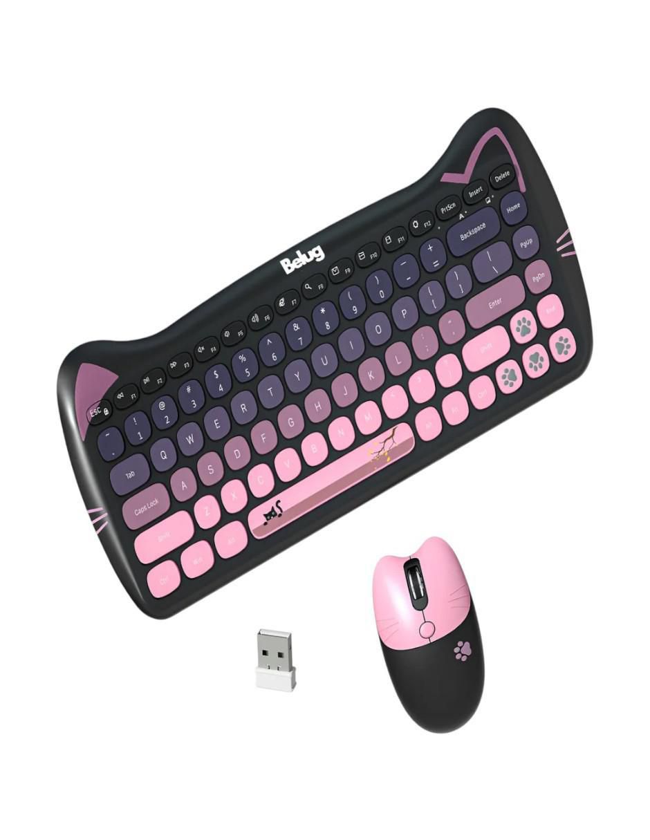 Mouse y teclado Belug Kit Teclado y Mouse Negro Inalámbrico