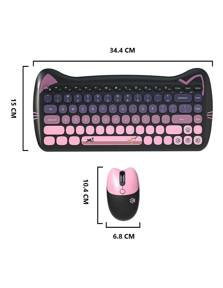 Mouse y teclado Belug Kit Teclado y Mouse Negro Inalámbrico