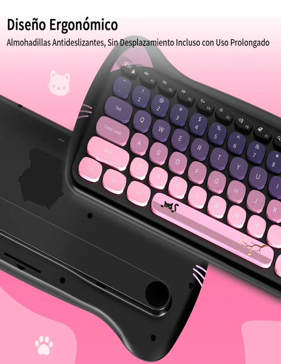 Mouse y teclado Belug Kit Teclado y Mouse Negro Inalámbrico