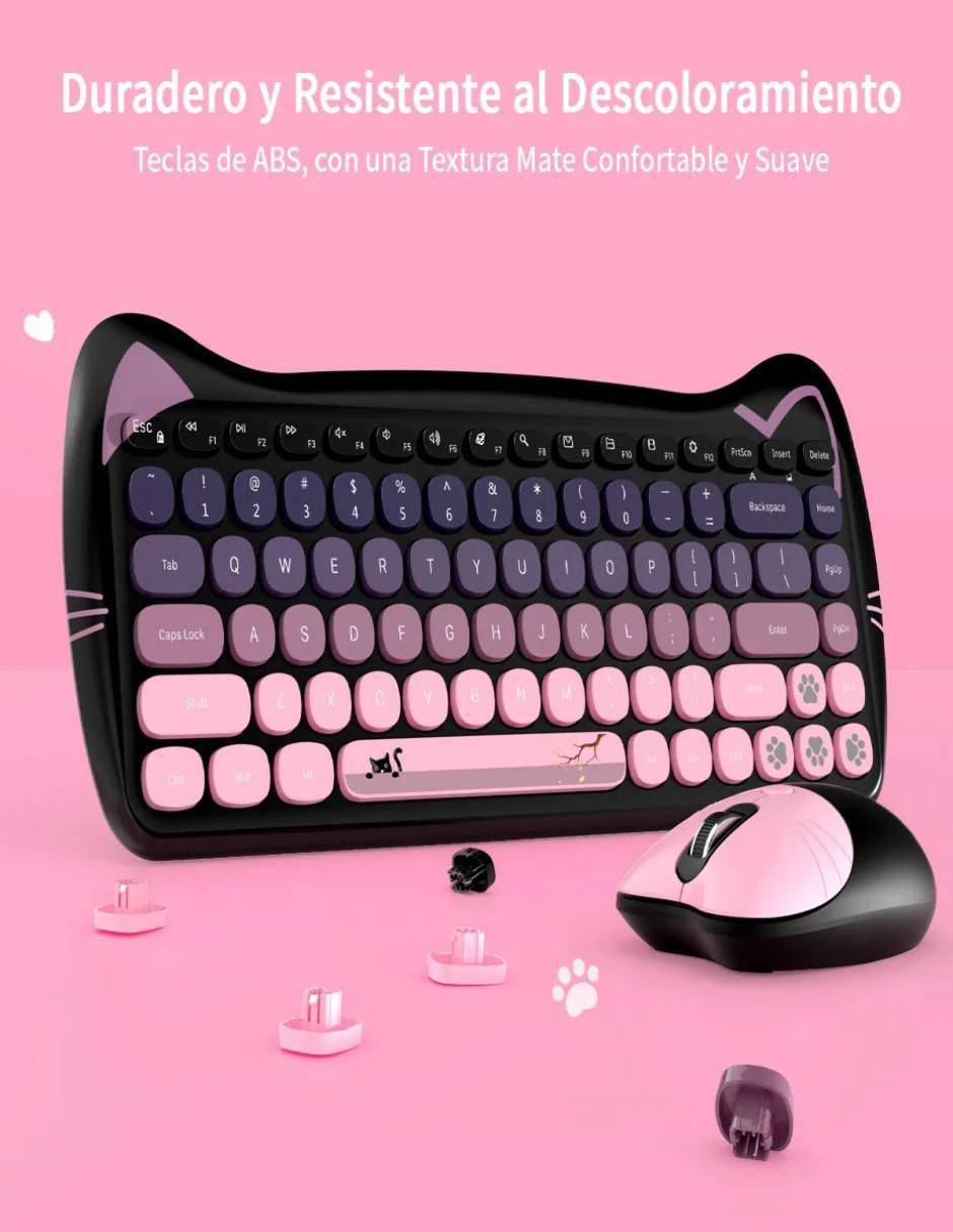 Mouse y teclado Kit Teclado y Mouse Negro Inalámbrico