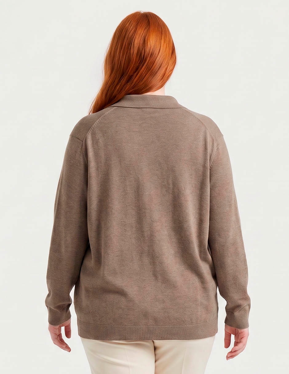 Suéter cuello redondo para mujer