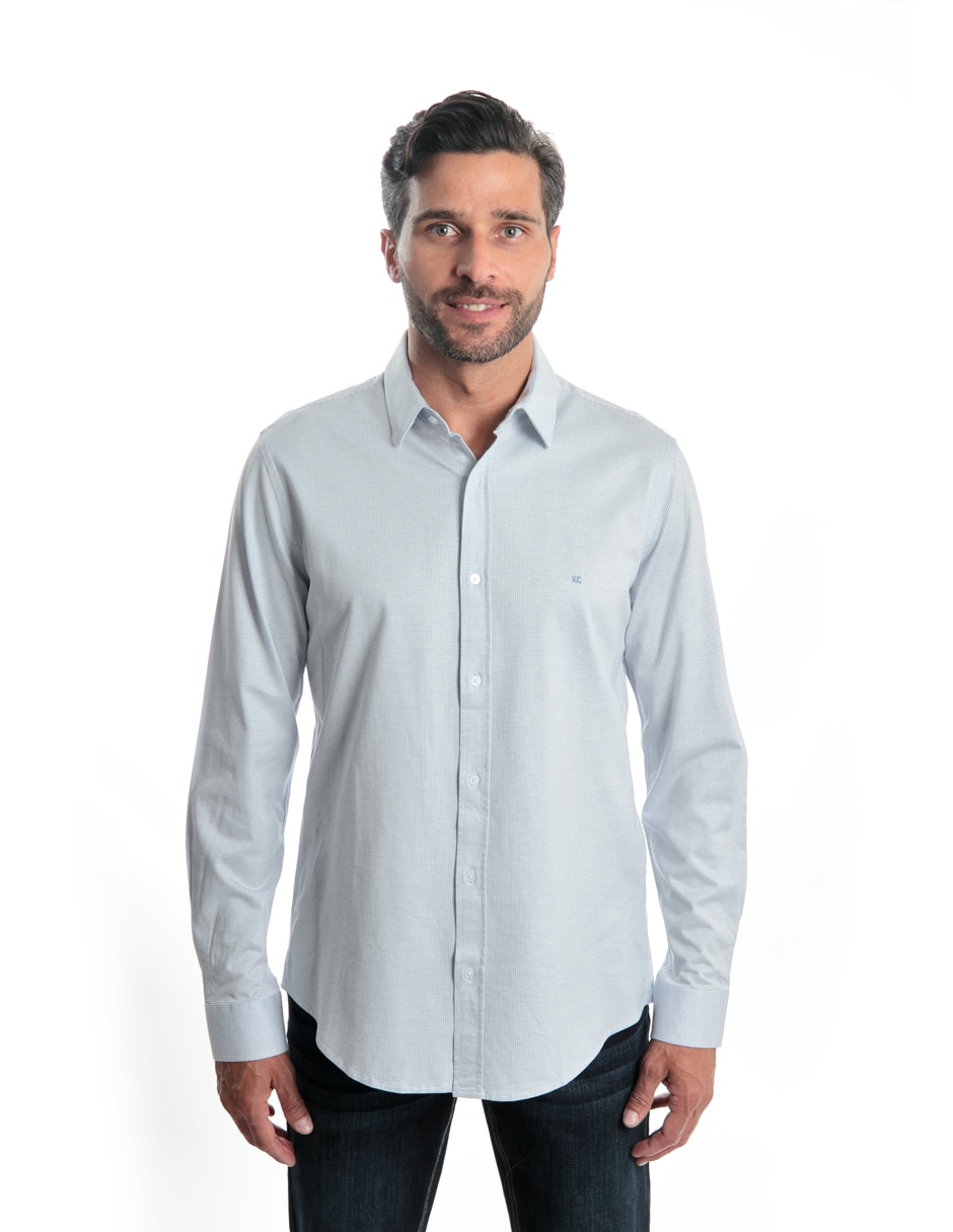 Camisa casual de algodón manga larga para hombre Camisa casual de algodón manga larga para hombre