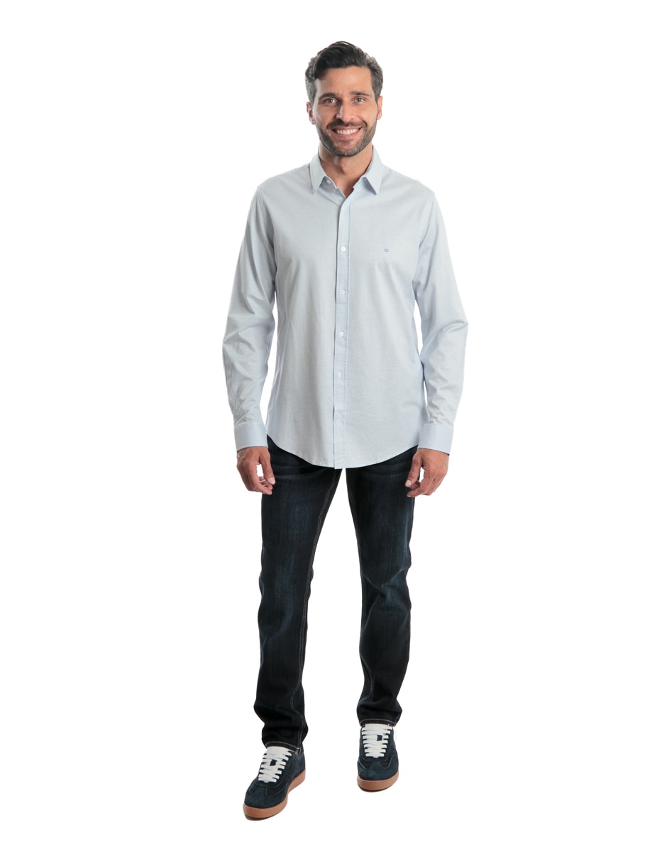 Camisa casual de algodón manga larga para hombre 5