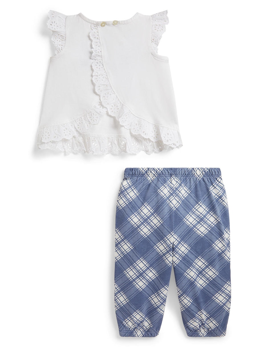Conjunto Polo de algodón para bebé niña 2