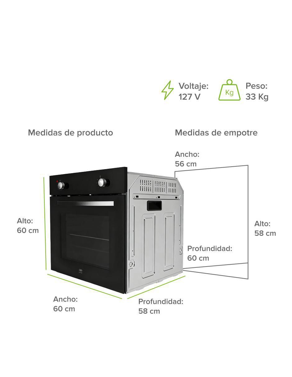 Horno a gas natural Avera HE00NAT capacidad 58 L