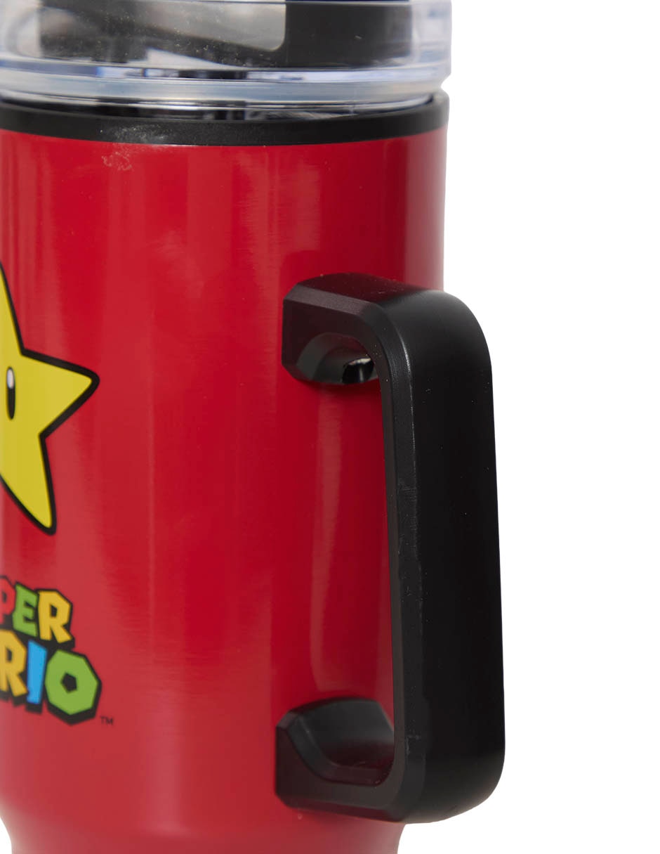 Termo De Acero Inoxidable Nintendo Con Tapa Rosca 1050 Ml