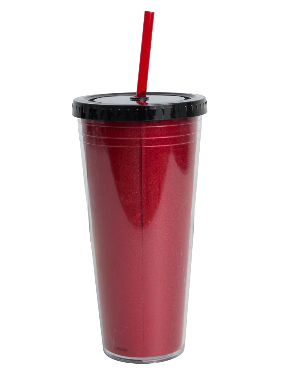 Vaso Con Tapa Y Popote Super Mario 2
