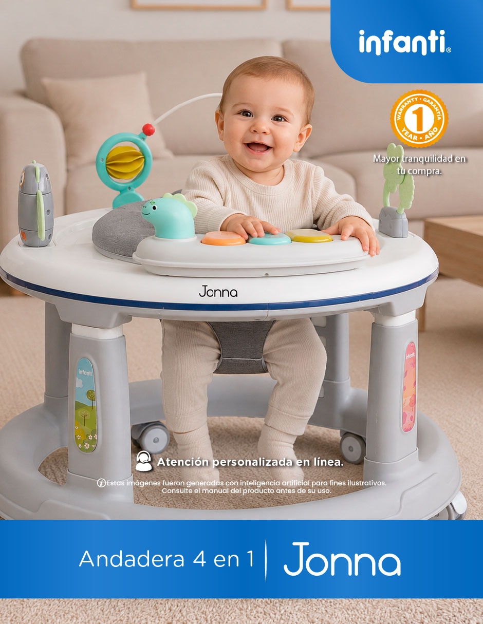 Andadera 4 en 1 unisex Infanti Jonna