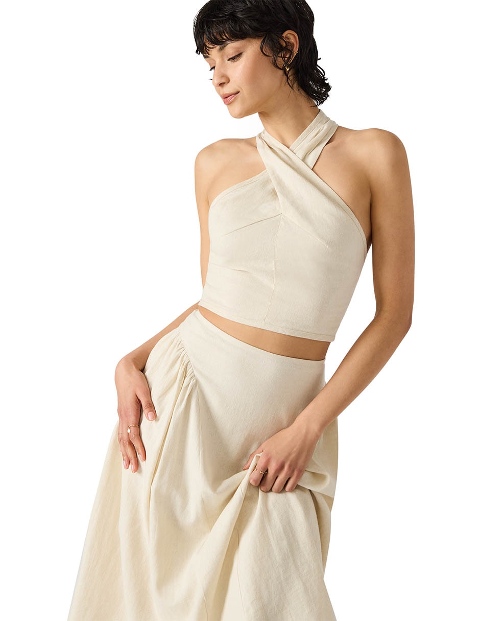 Top cuello halter tirante cruzado Top cuello halter tirante cruzado