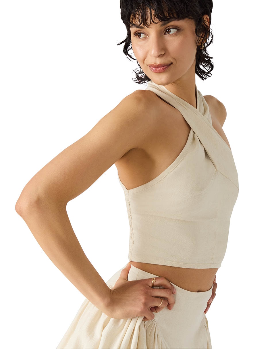 Top Steve Madden cuello halter tirante cruzado