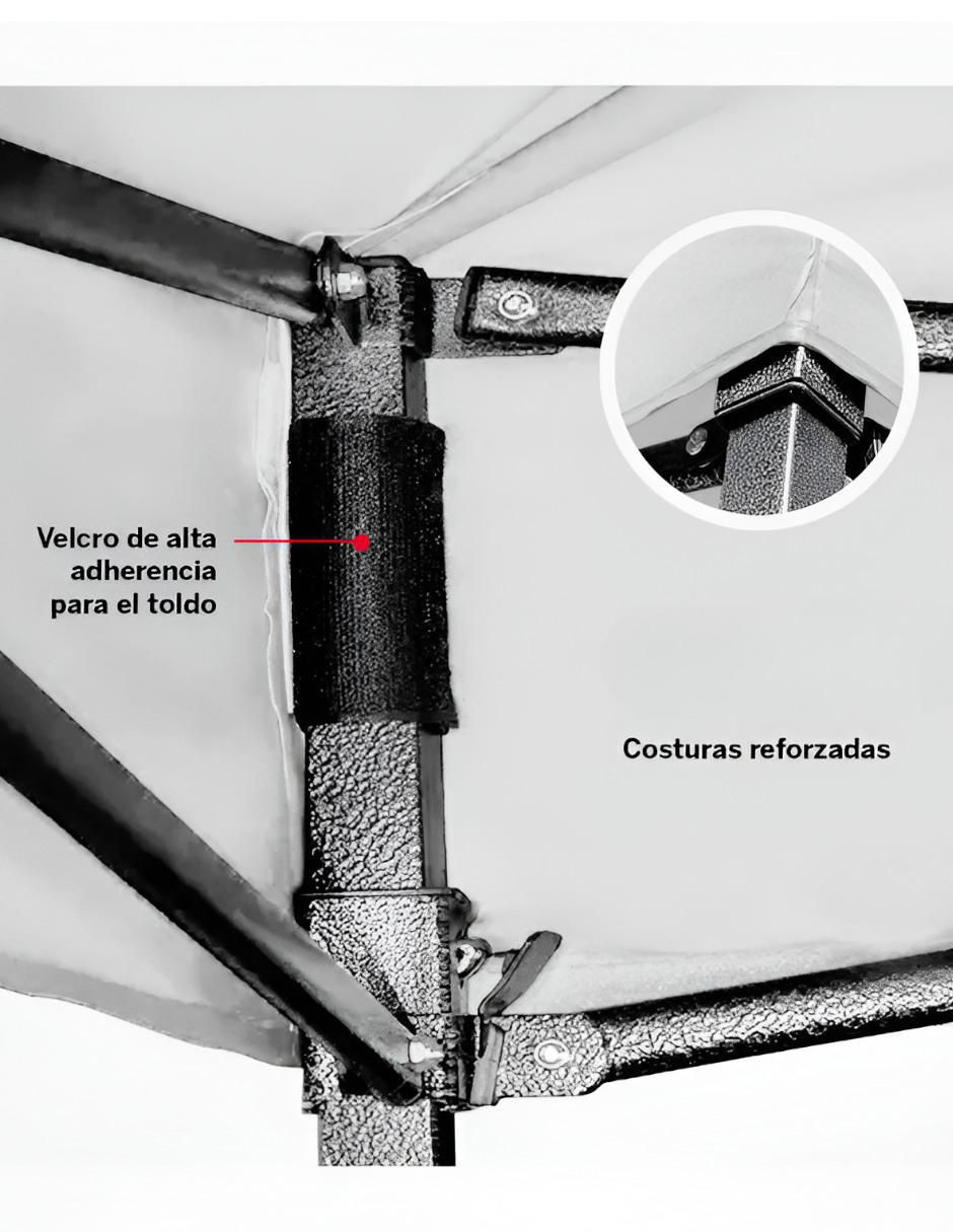 Carpa ancho 300 cm x largo 300 cm 4