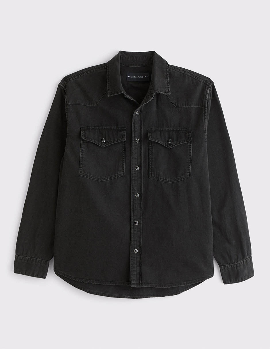 Camisa casual de algodón manga larga para hombre
