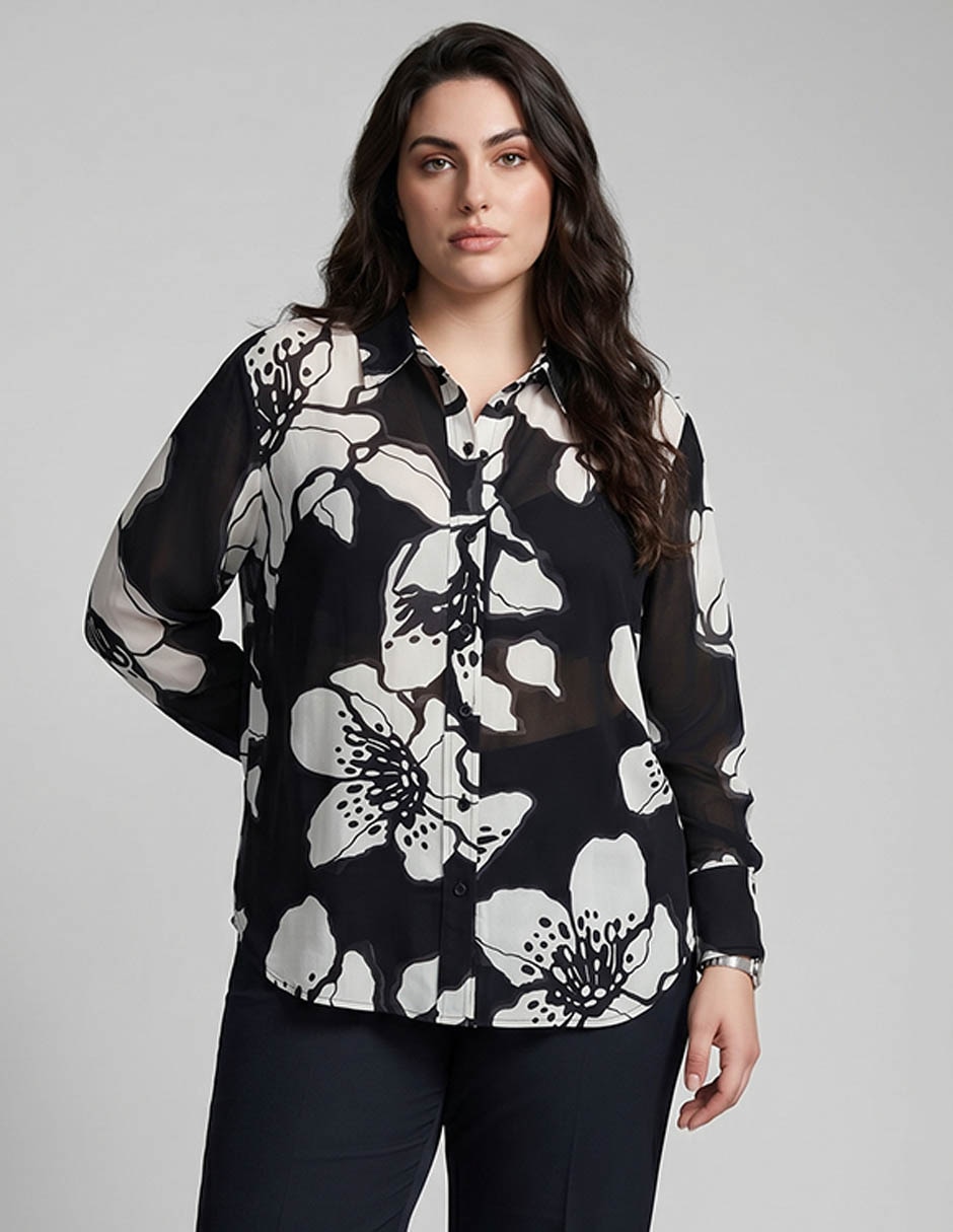 Blusa manga larga para mujer